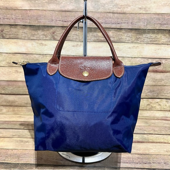 Longchamp Handbags - Longchamp Le Pliage Small Blue Tote